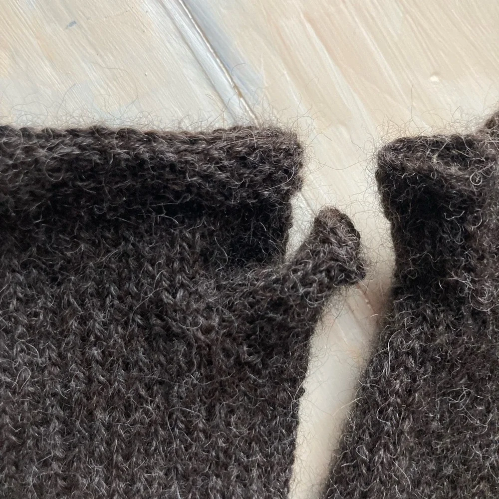 100% Alpaca Fingerless Gloves Handmade to order